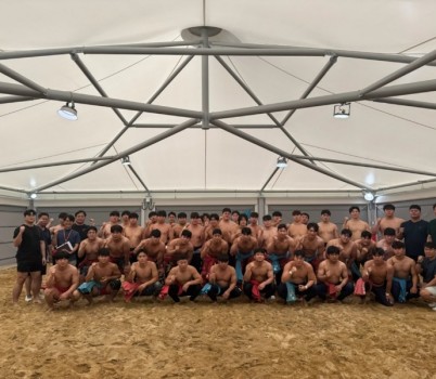 광주시 직장운동경기부 씨름팀, 대학 선수단과 합동 훈련 실시 (1).jpg width: 100%; height : 150px